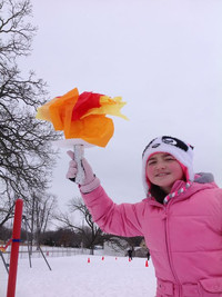 Olympic Torch and Flags - Photo Number 1